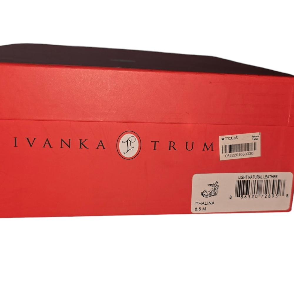 Vintage Women's Ivanka Trump Ithalina Beige Cork Wedge Leatger Sandals Size 8.5 - Picture 10 of 10